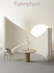 Partición de pantalla de pared de papel plegable de 36cm de espesor, partición de valla de oficina, decoración de exposición, sin perforación, divisor de pared falsa para habitación