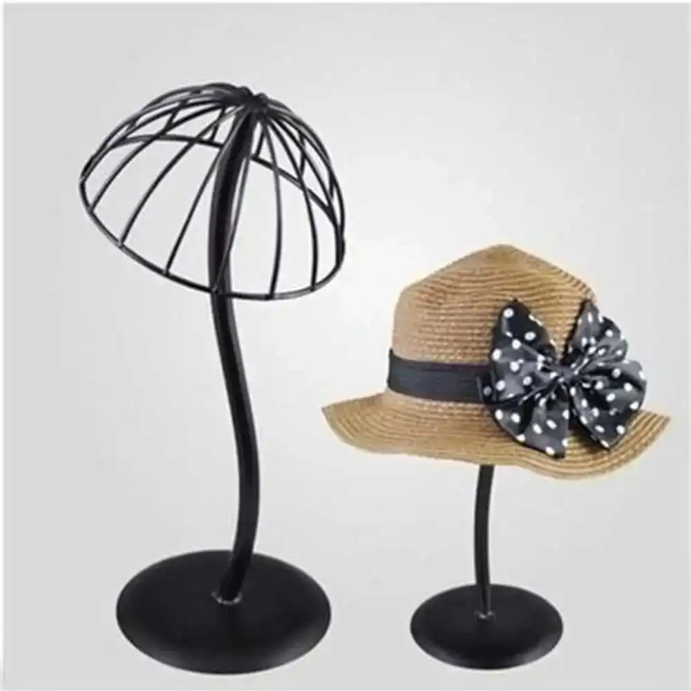Hot Sale New Style Hat Display Stand Cap Storage Rack Metal Bucket Hat Straw Hat Sunhat Wig Hairpiece Display Holder Rack