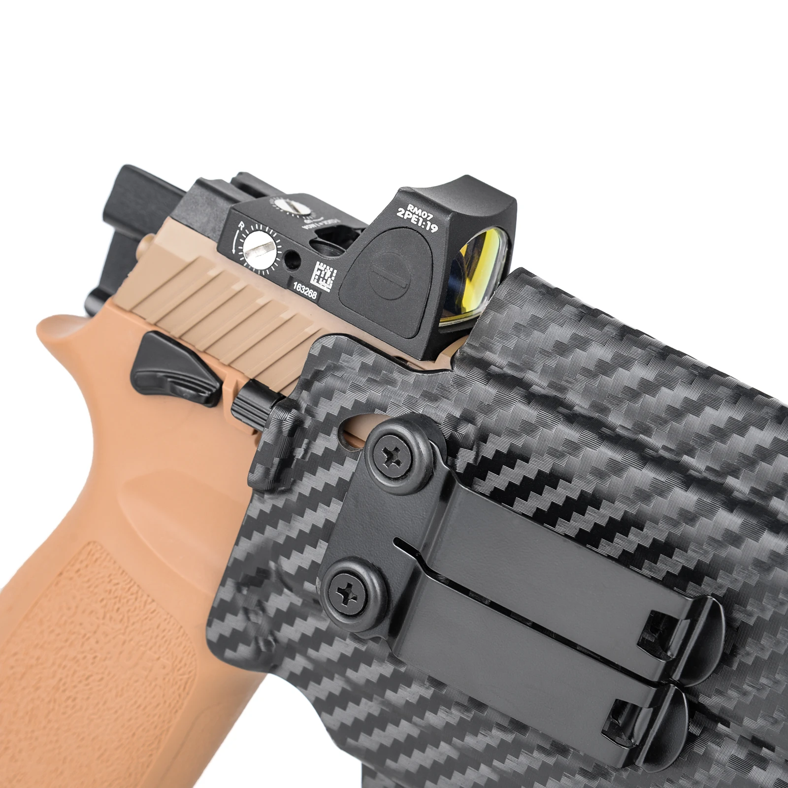 IWB Kydex 홀스터, Sig Sauer P320 M18/ P320 X CARRY/ P320 컴팩트, Olight 손전등 Baldr S 레이저 조명 은폐 운반