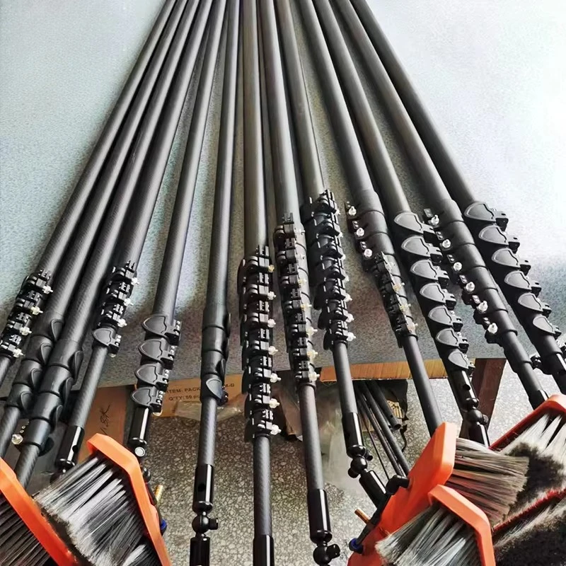 High Strength Carbon Fiber Window Cleaning Rod Supplier 10 '20' 40 '50' 60 'Water Feed Rod Custom Length