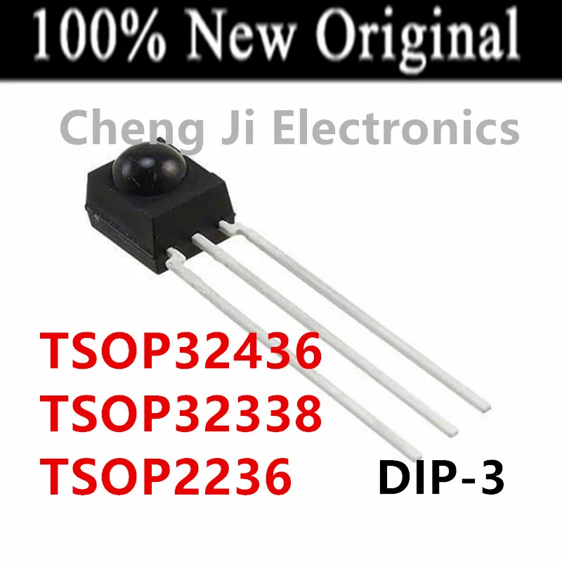 10PCS/Lot   TSOP32436 、TSOP32338 、TSOP2236    DIP-3   New  IR Receiver Modules for Remote Control System
