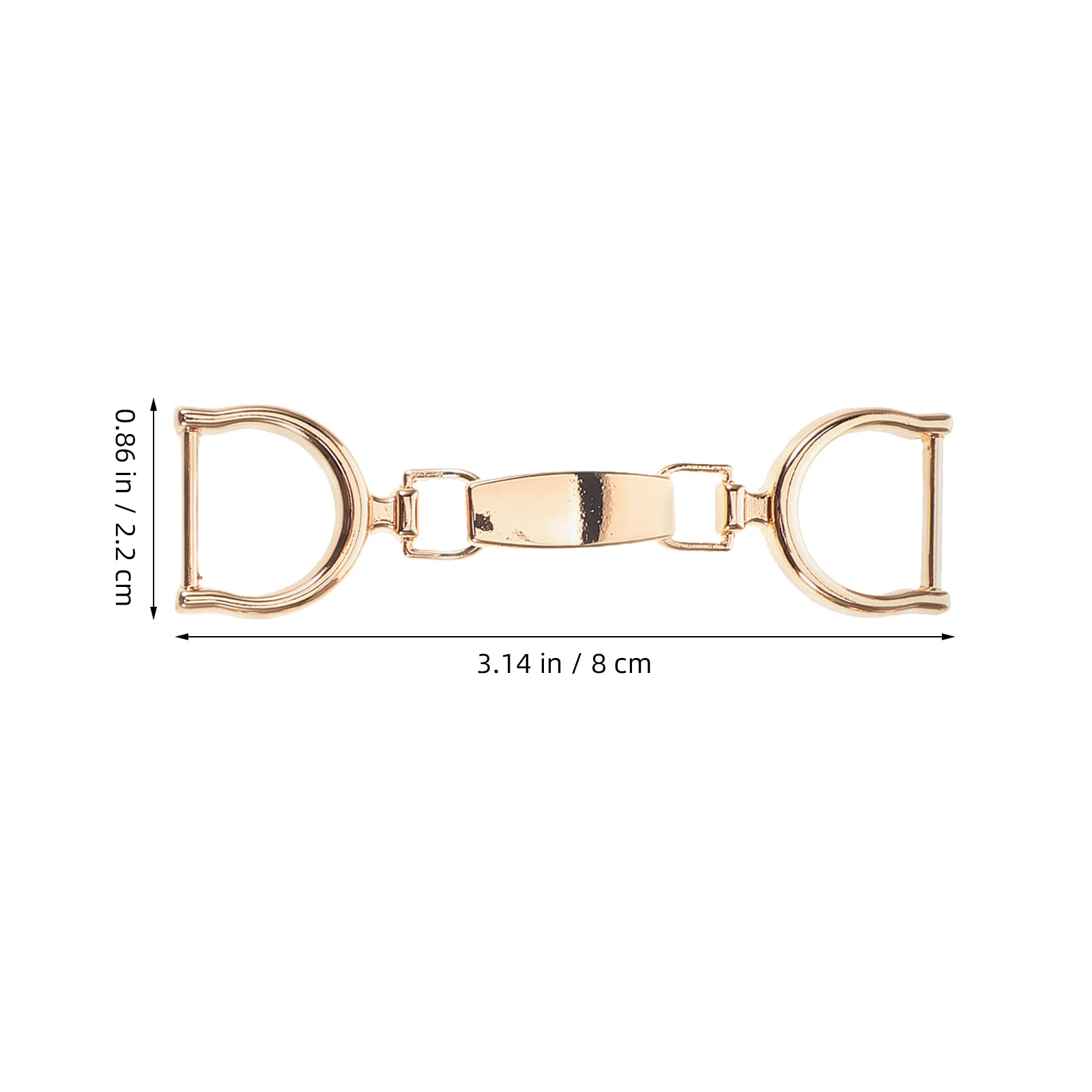 6 قطعة مشبك سلسلة سبيكة مشبك معدني أنيق لأحزمة قابلة للتعديل السراويل حقائب اليد الأحذية سحر بت حلقة الأجهزة الغربية تك