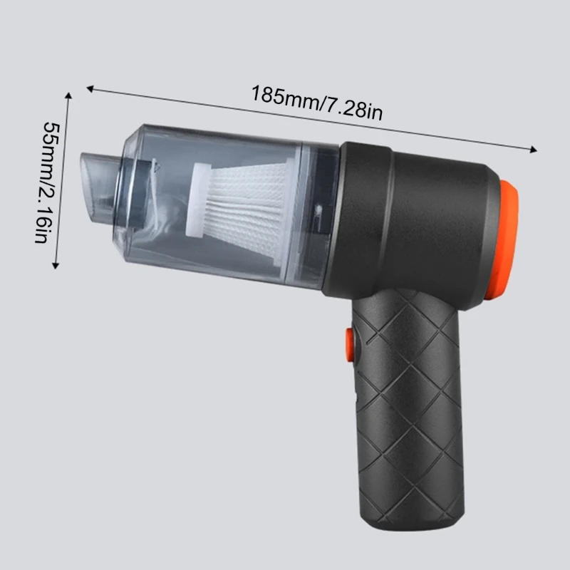 ポータブルハンドヘルド掃除機 6000Pa 吸引機能付き多用途小型掃除機 使いやすい ABS 車および家庭用