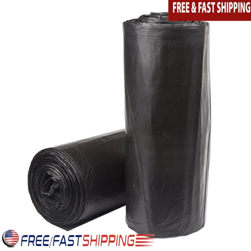

Extra Heavy Duty Trash Bags 40x48 Inch 45 Gallon 22 Micron Case of 150 Unscented Commercial Use Star Seal Bottom