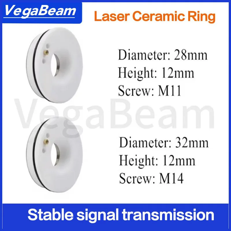 Ceramiczny pierścień laserowy D28 D32, ceramiczna głowica tnąca laserowa M11/M14 do Raytools/WSX Precitec BOCI do głowic tnących laserem światłowodowym