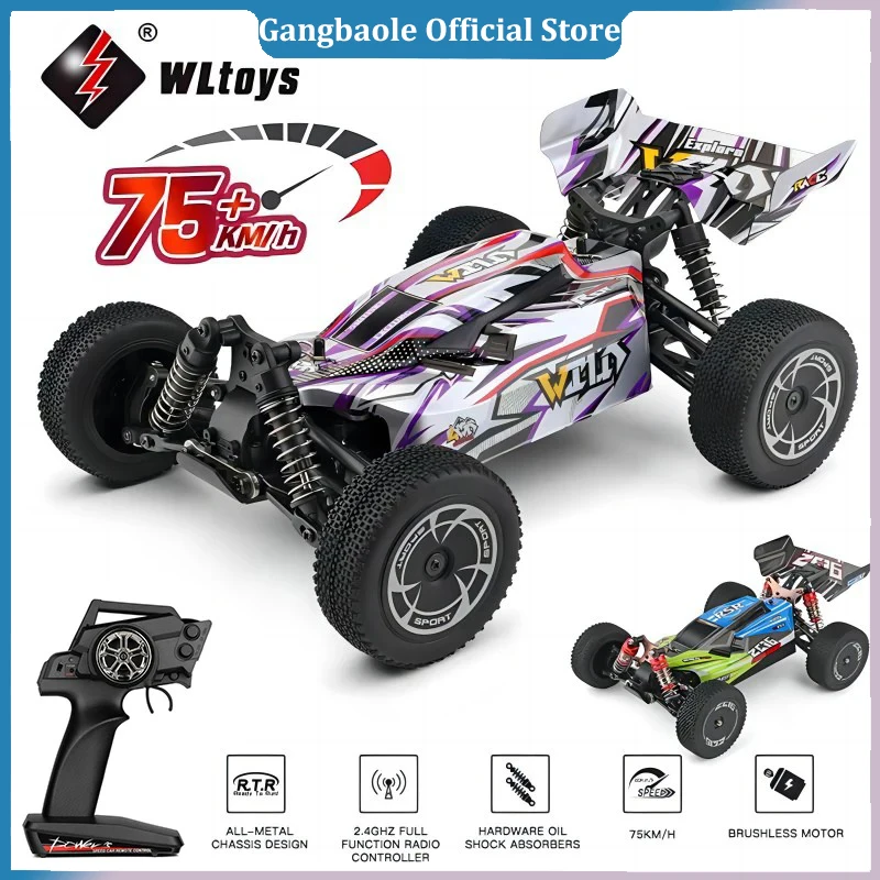 

WLtoys 144016 Fast RC Cars 35KM/H OR 75KM/H 1/14 off Road 4WD Drift Toys,2.4G Remote Control Monster Truck for Adults and Kids