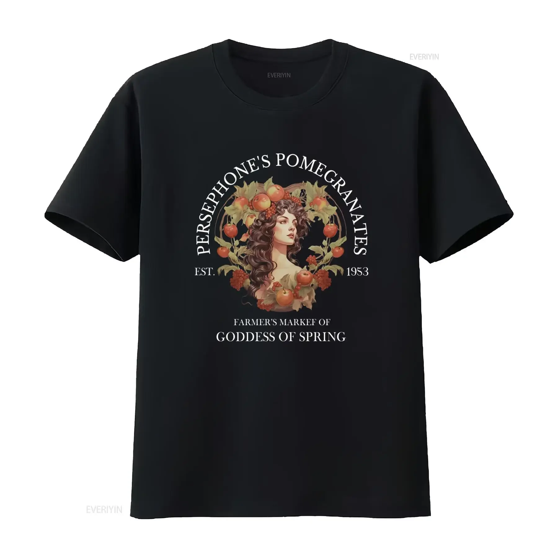 Persephone's Pomegranates Greek Mythology Goddess Of Spring T Shirt Farmer's Market Est 1953 Design vintage Washed Stylish