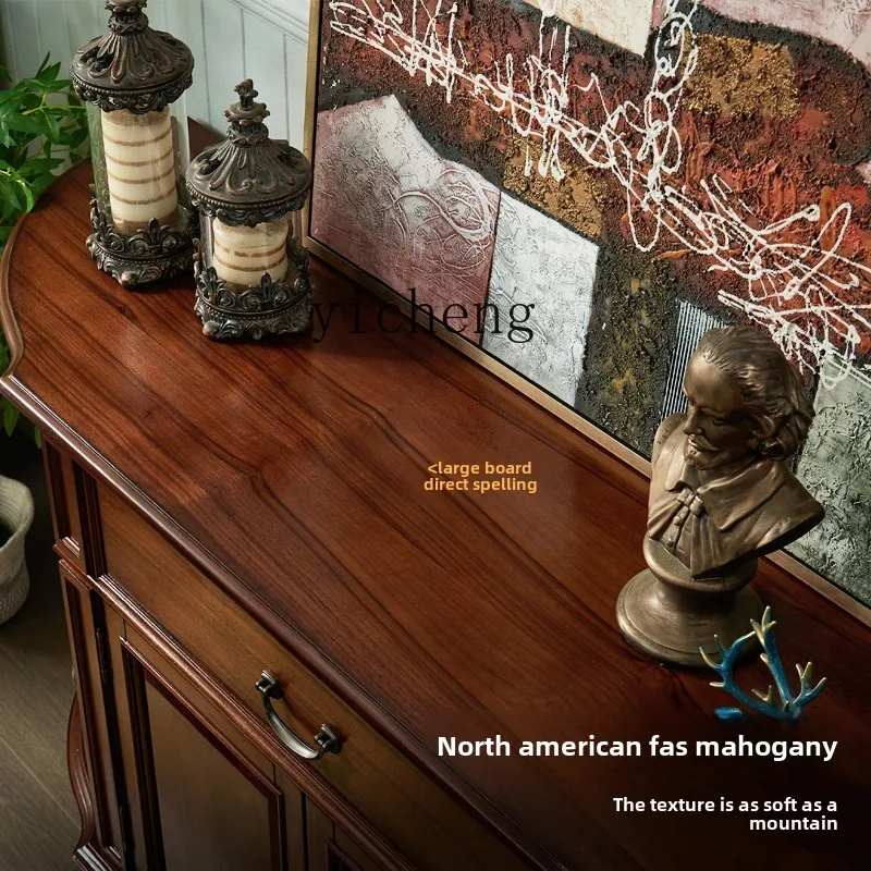YFY  solid wood entrance cabinet, facing the door against the wall, dining side cabinet, household storage, living room