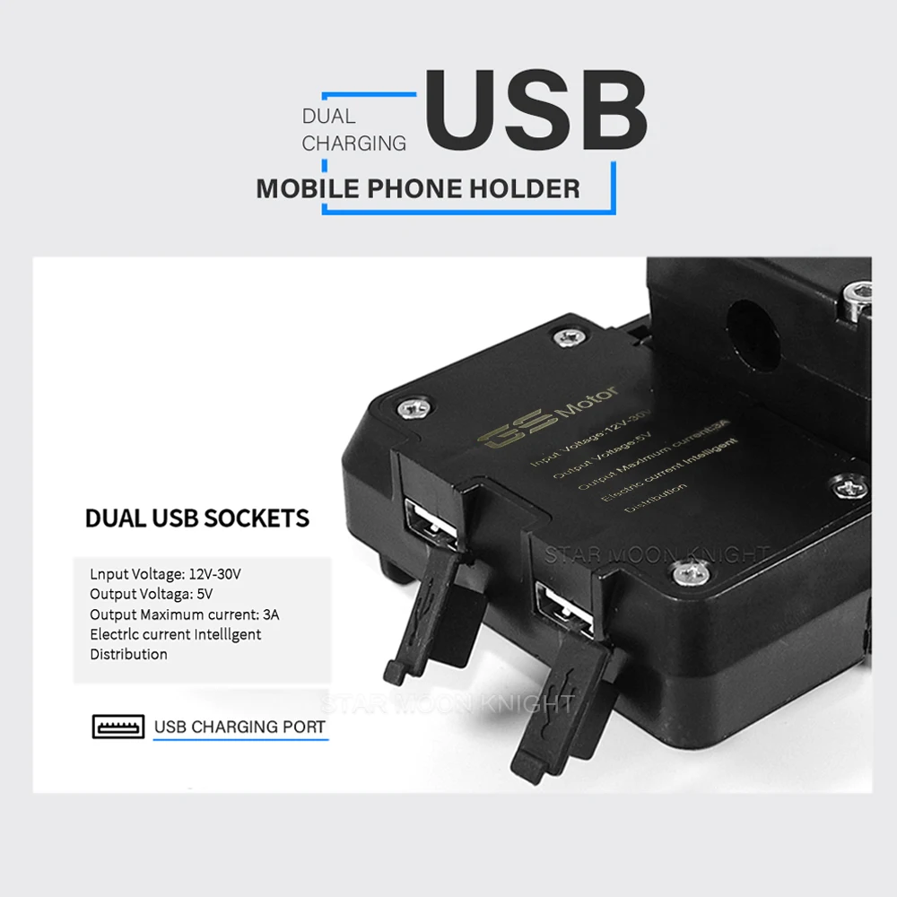 Mobile Phone Holder USB Charger For Honda Africa Twin CRF 1100L CRF1100L CRF1100 Adventure Sports Navigation Plate Adapt Bracket