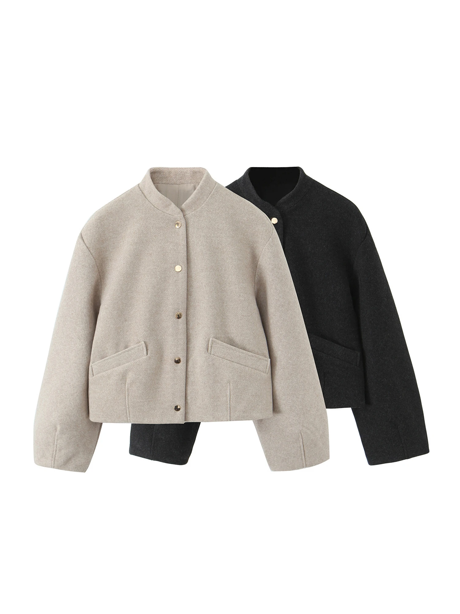 

Женская осенняя куртка цвета хаки, пальто Harajuku, куртка-бомбер с длинными рукавами, винтажная уличная одежда 2000-х годов, верхняя одежда, осенне-зимняя одежда 2025