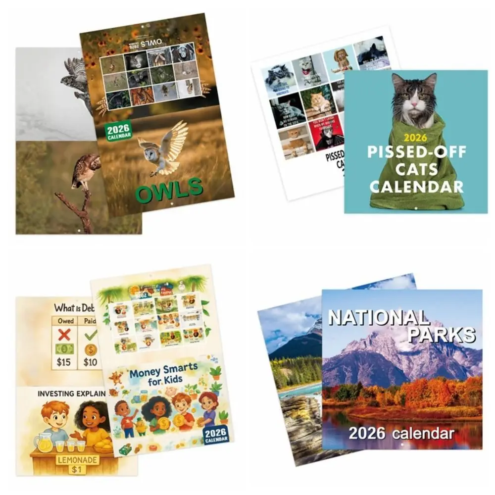 

National Parks Money Smarts for Kids Calendar Coated Paper Beautiful Pictures Owls Wall Calendar High Quality Pissed-off Cats