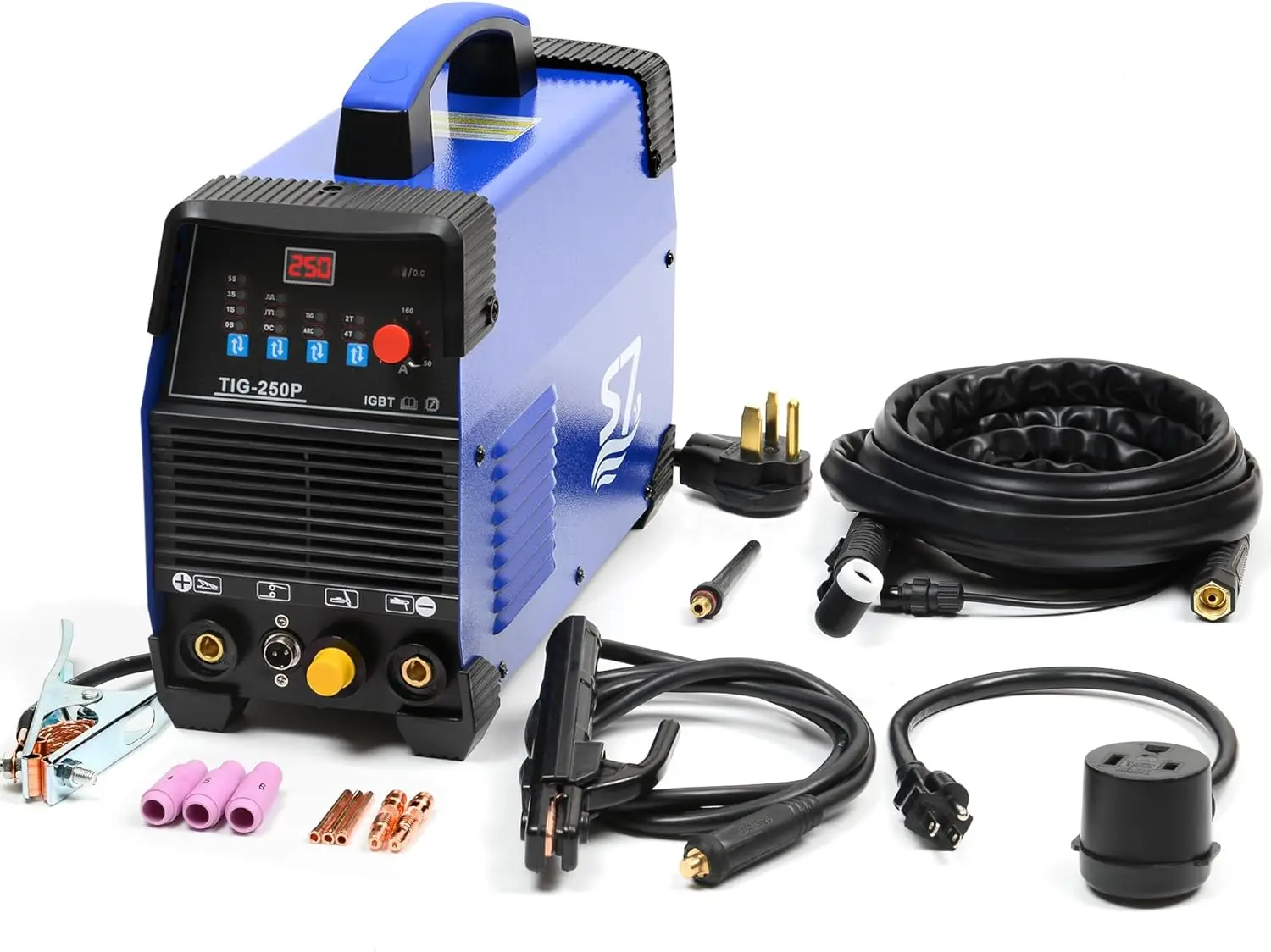 

250 Amp 2T/4T 110&220V ARC/DC TIG/PULSE 3 in 1 TIG Welding Machine High Frequency TIG Reduces Tungsten and Material