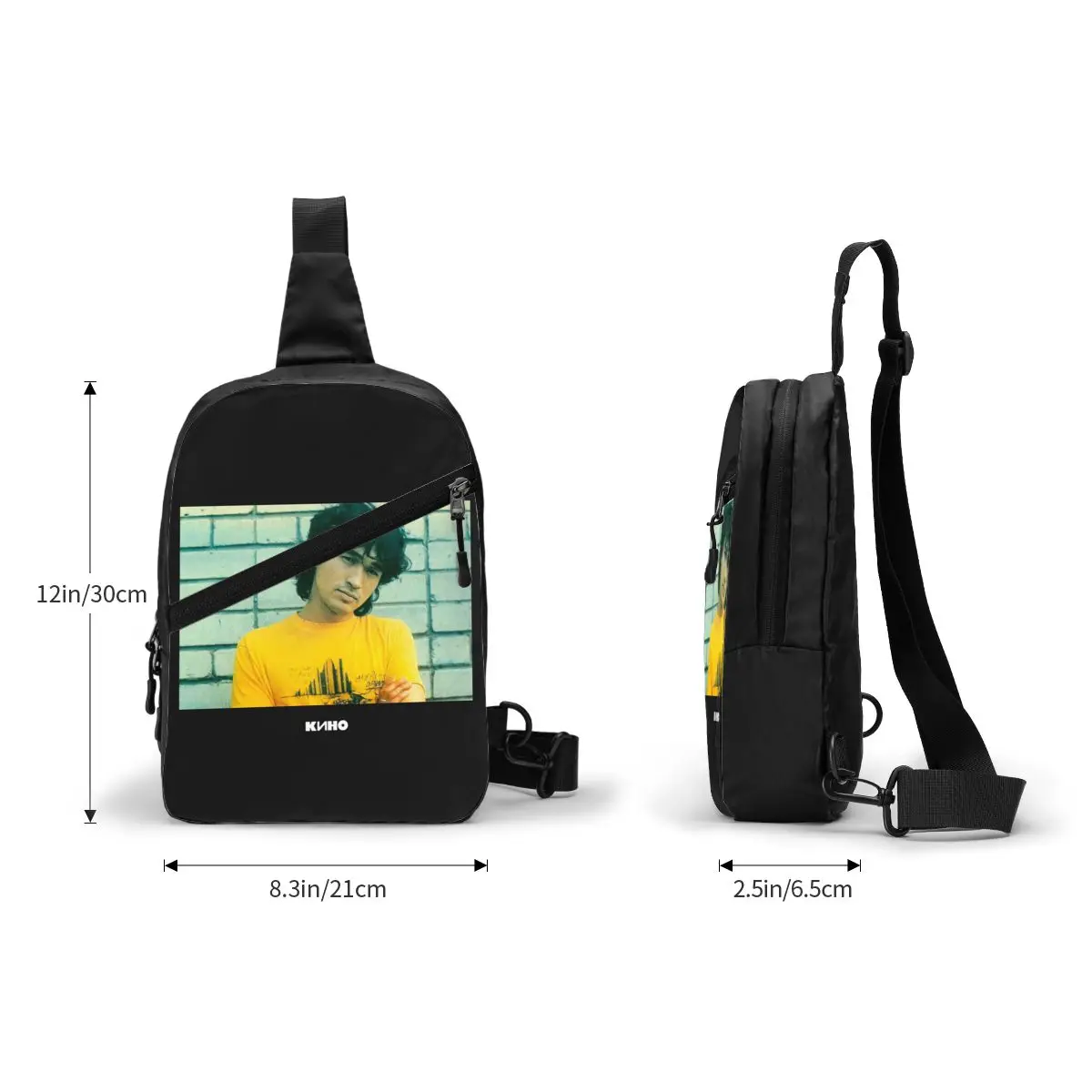 Fashion Viktor Tsoi Kino Sling Bag for Travel Hiking Men Russian Rock Band Legend Crossbody Chest Backpack Shoulder Daypack