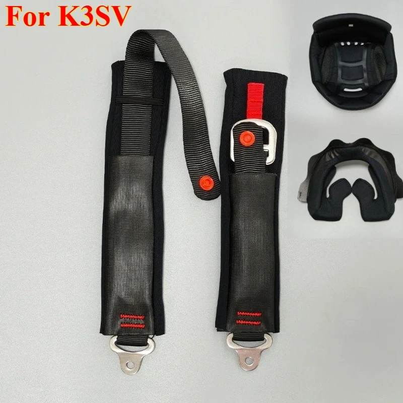 

1PCS For K3SV Helmet Accessories Chin Strap Top Lined Cheek Pad Motorcycle Helmet Riding Protection Accessories