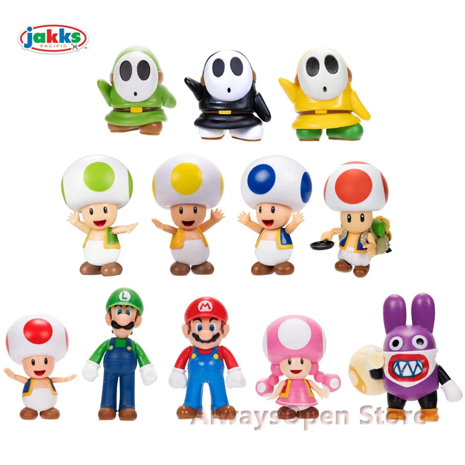 JAKKS Super Bros Marios Toad, экшн-фигурки, игрушки, милые 5 см Marios Toadette, коллекция аниме-фигурок JAKKS, куклы, подарки для детей