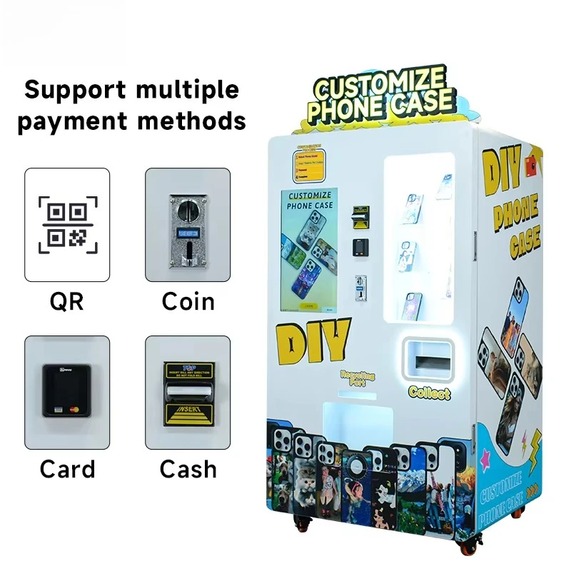 2025 DIY Phone Case Vending Machine with UV Printer - Custom Mobile Cover Print Solution for Mall Businesses