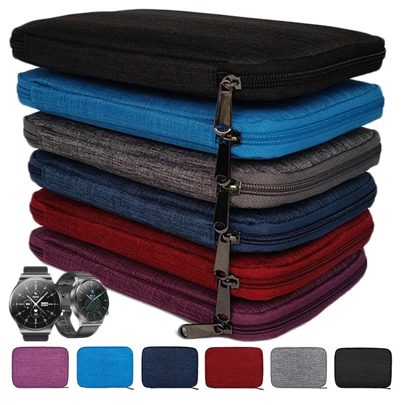 Caja de correas de reloj para Apple/Samsung/xiaomi, funda para correa de reloj, cable de datos, bolsa de almacenamiento para correa de muñeca inteligente de viaje, organizador de relojes