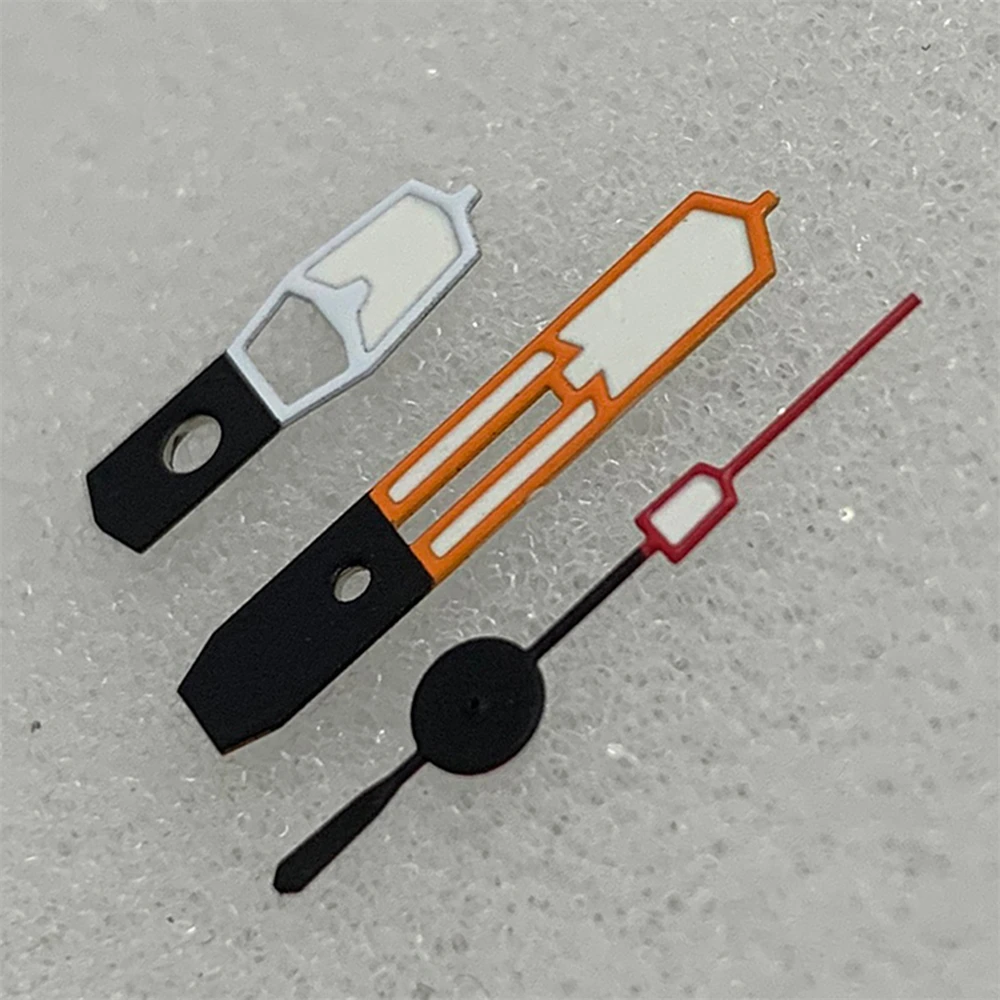 

New Modified Watch Hands Orange Red White Color Watch Hands Green Luminous Pointers Needles Fit for NH35 NH36 4R 7S Movement