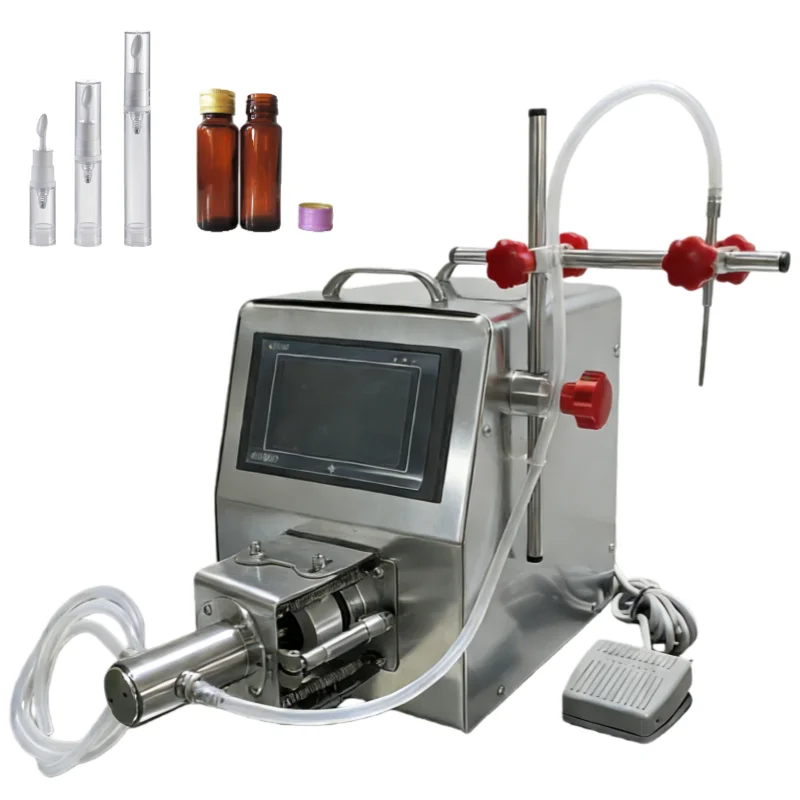 Semi-Automatic Ceramic Pump Cosmetics Pet Bottle Filling Machine Serum Solvent Solution Liquid Small Bottle Vial Filling Machine