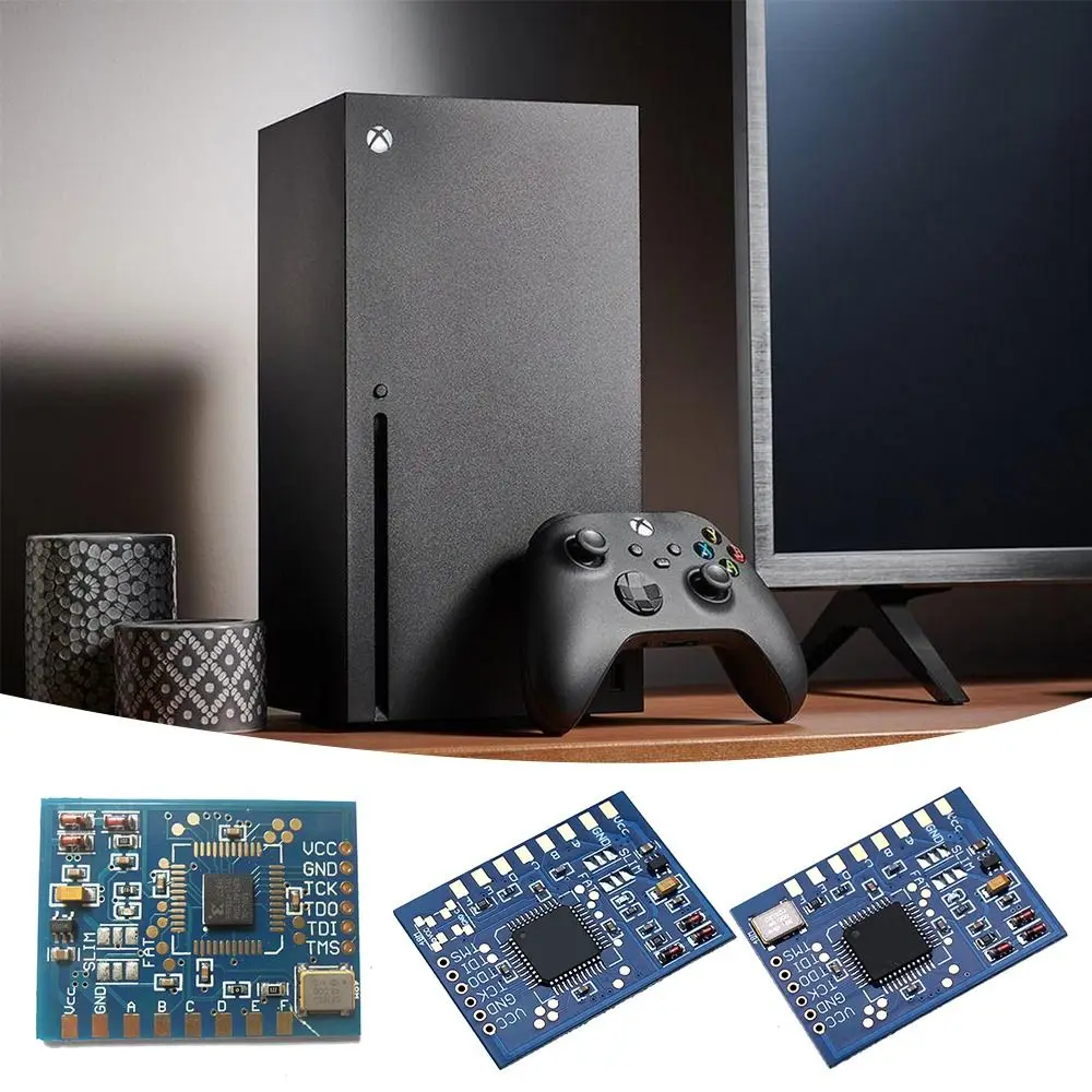 Matrix V1 Corona Crystals IC Chip for XBOX 360 Host Self-Made Pulse Small Ic Blue Board with Crystal Oscillator
