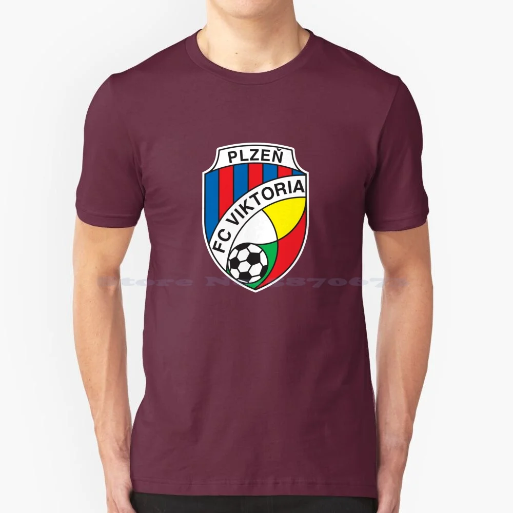 Logo Fc _ Viktoria Plzen. T Shirt 100% Cotton Tee Bicycle Jet Ski Hydrofoil Lifeboat Raft Glider Truck Carriage Ropeway Buggy