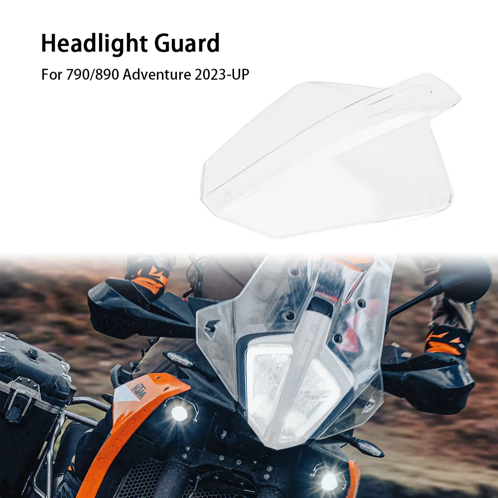 

For 790 Adventure 890 ADVENTURE ADV Motorcycle Accessories Transparent Headlight Protector Cover Acrylic 2023 2024