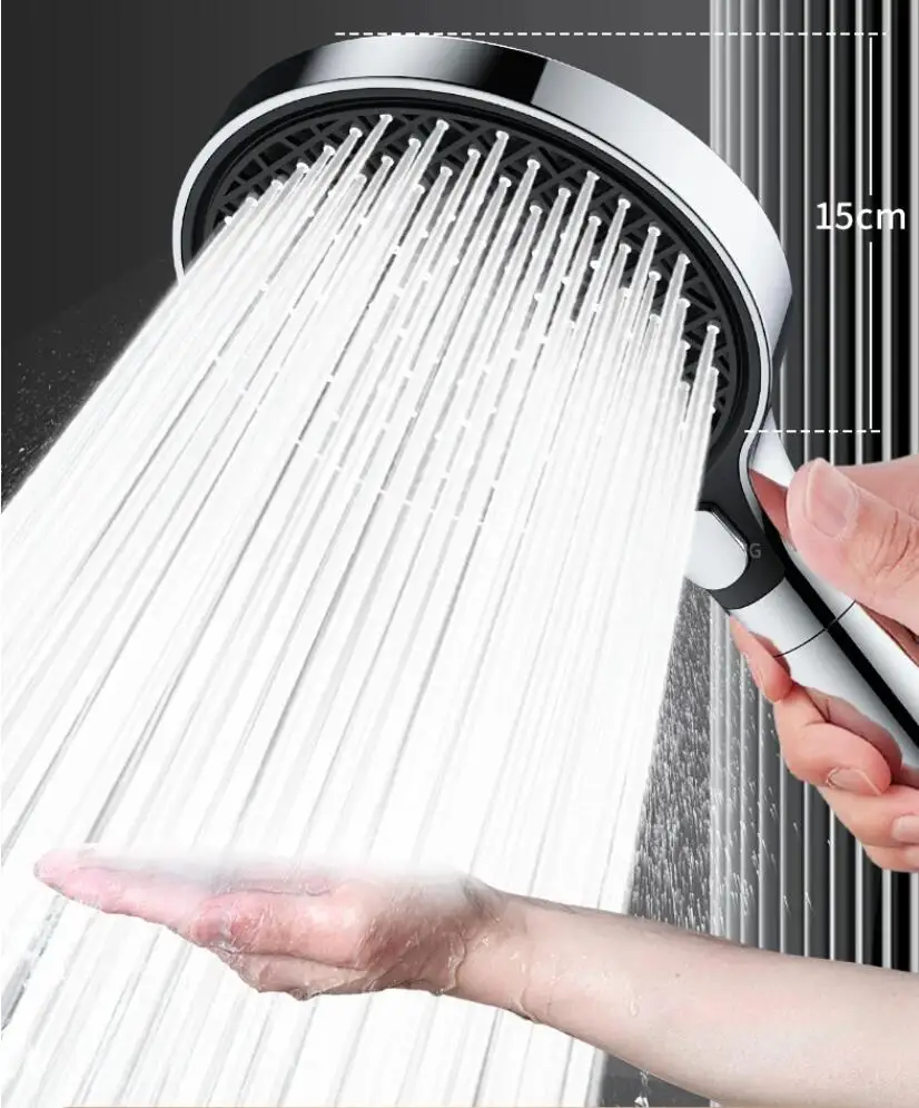 New 150MM Big Panel Shower Head High Pressure Water Saving 3 Modes Spray SPA Shower With Portable Filters Bathroom Accessories