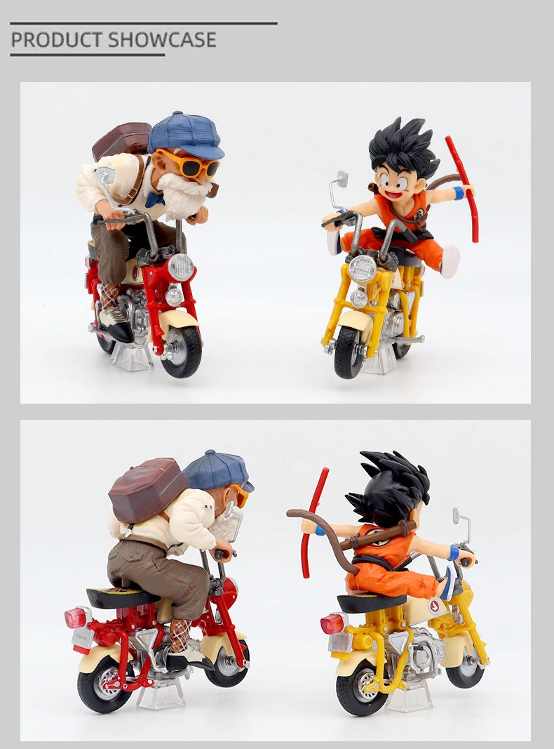 HOT 13cm Dragon Ball Z Anime Figur Son Goku Master Roshi Lokomotiven PVC Action Kame Sennin Motorrad Spielzeug für Kinder Geschenke – Detail 4