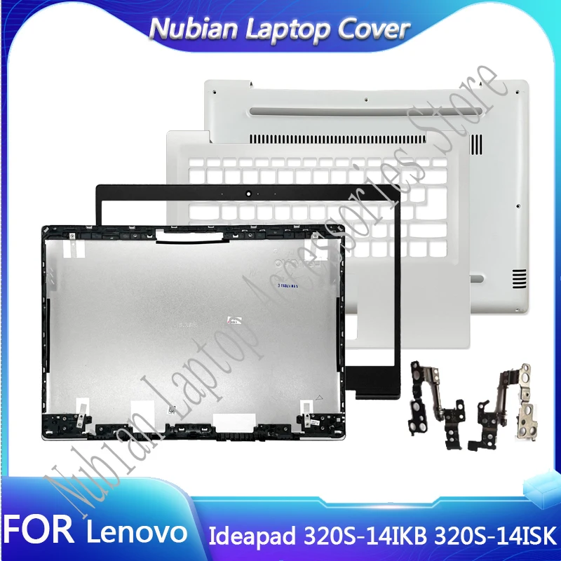 حافظة كمبيوتر محمول جديدة لهاتف Lenovo Ideapad 320s-14 320S-14IKB 320S-14ISK LCD الغطاء الخلفي/الحافة الأمامية/Palmrest/حافظة سفلية أبيض