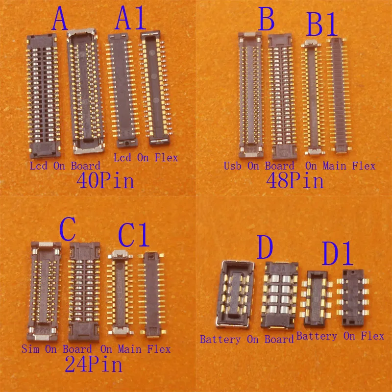 2-10Pcs LCD Display Screen Usb Charging Charger Battery FPC Connector Plug For Motorola Moto Edge S30 G200 XT2175 24 40 48 Pin