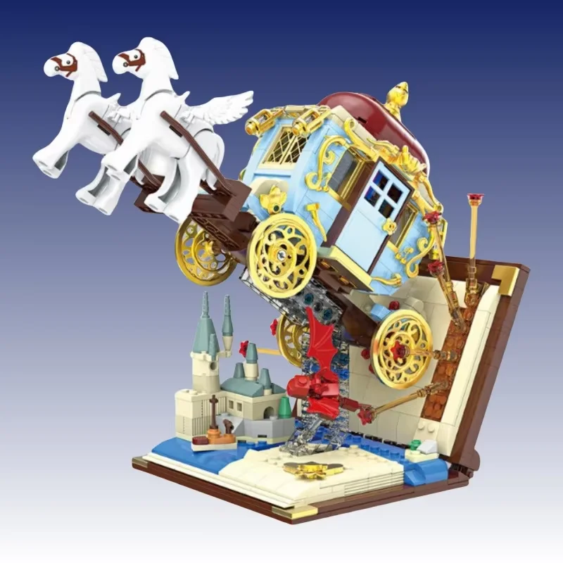 

Educational Magic Book Carriage Model Kit - Creative Trendy Building Block Toys for Kids Children's Assembly Gift