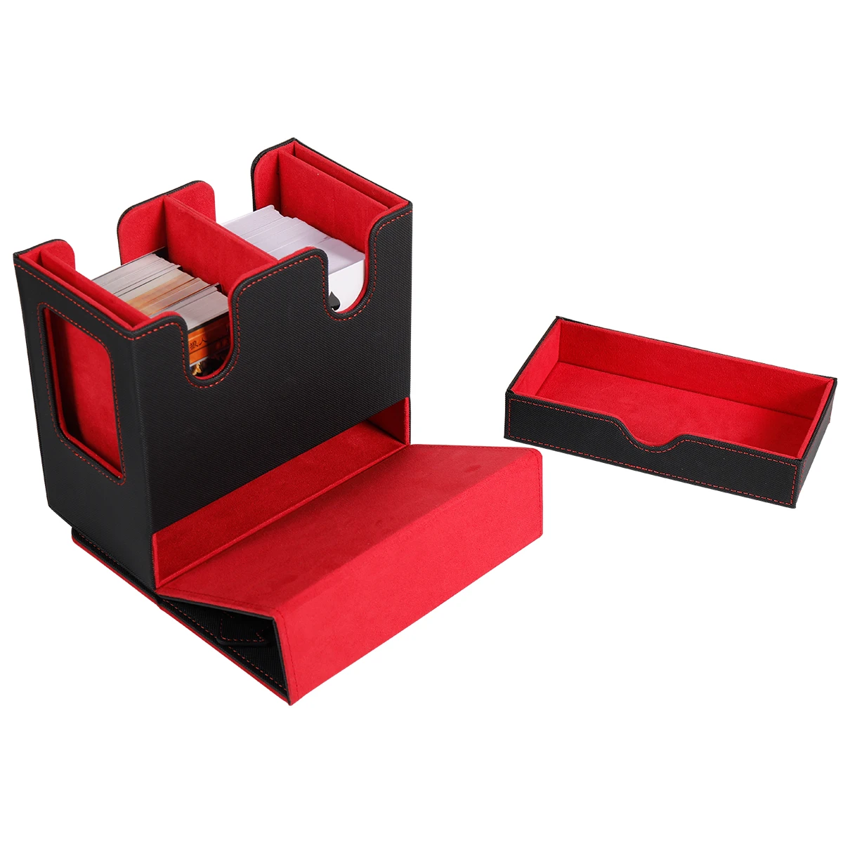 

Card storage box, dust-proof storage box with lid, used for collecting cards, large capacity desktop card holder