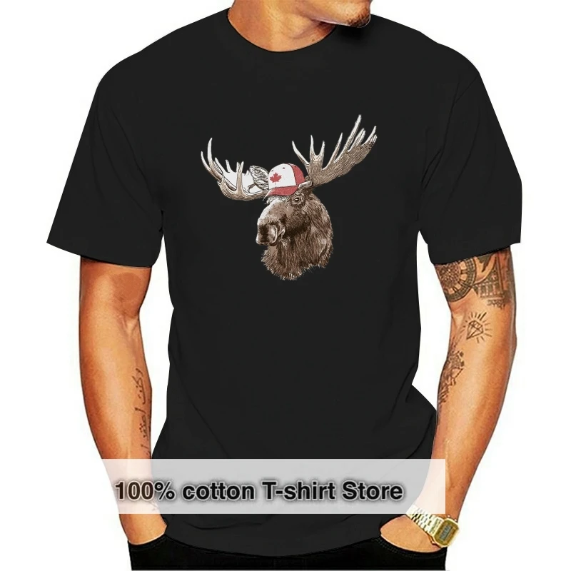 Hot Sale Men T Shirt Fashion  Moose T-Shirt  Day Canadian True North Beaver Polar Bear Maple Leaf Summer O-Neck Tops