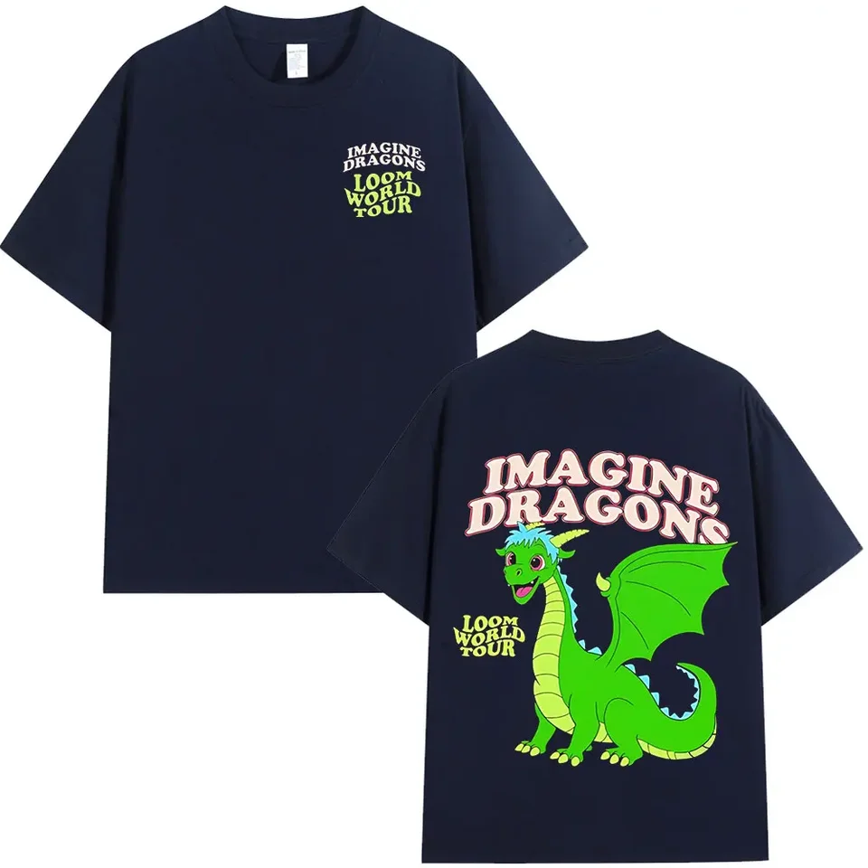 Imagine Dragons Loom World Tour 2024 T Shirt Rock Band Cartoon 