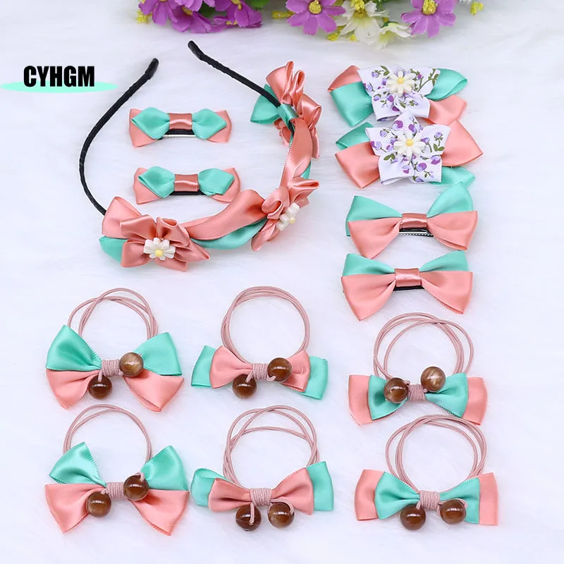 

New Fashion handmade hair ties set hair clip kawaii Elastic hair band girls hair rubber band hair accessories for women K21-1