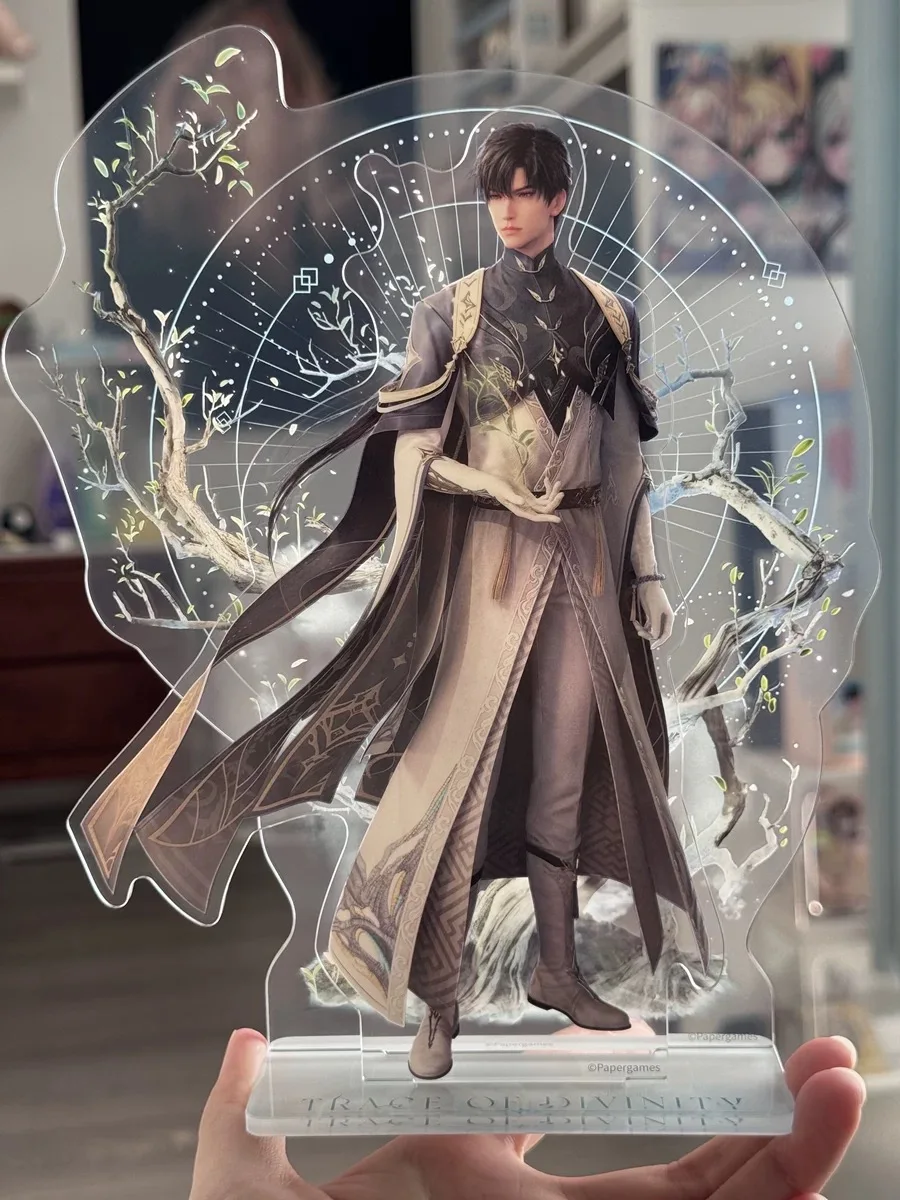 Jogo oficial amor e espaço profundo zelne mestre do destino suporte acrílico ornamento de mesa acessórios boneca anime figura brinquedo para criança