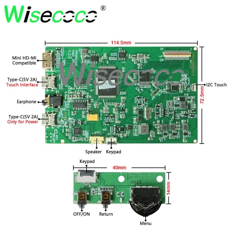 トウコ様 オーダーページ Wisecoco 8.9 Inch 2560x1600 2K Touch Screen Linux Raspberry Pi