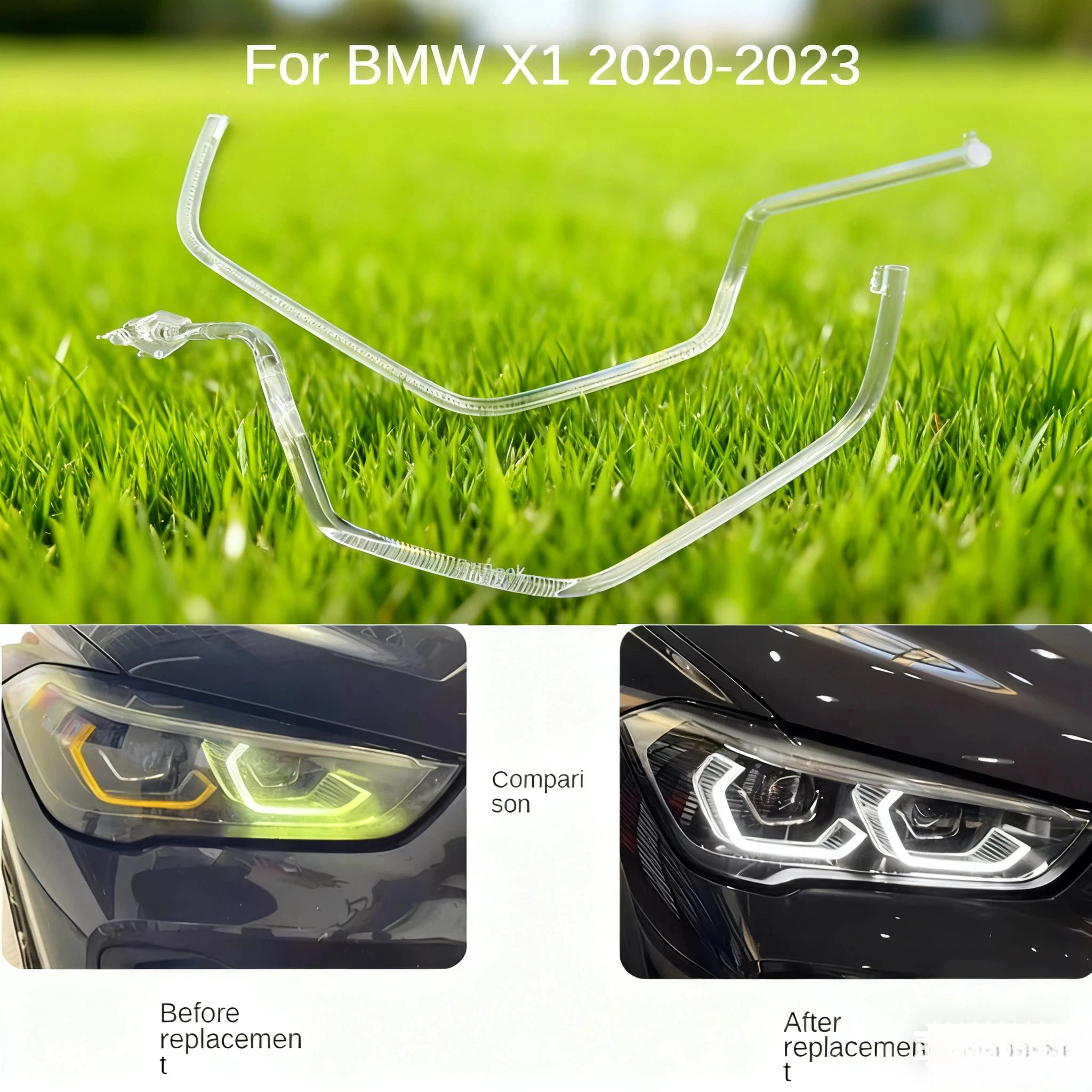

For BMW X1 F49 2020-2023 DRL Light guide plate Light guide tube Headlight Daytime Running Light Guide Angel Eye