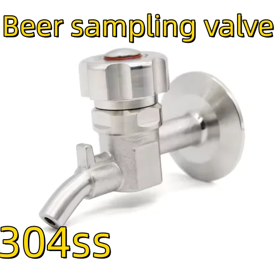 1.5 "Tri Morsetto Connect Clover 50.5mm Ghiera SUS304 Valvola per campioni sanitari Birra Estratto di fermentazione per birra fatta in casa Campionamento