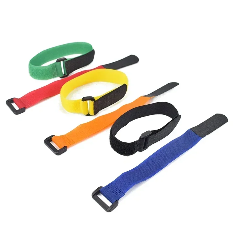 5/10 Stück wiederverwendbare Hakenschlaufen-Cinch-Bänder, Nylon-Kabelbinder, Organizer, verstellbarer Verschluss, Sicherung von Kabelbändern, Kabelmanagement – Detail 2