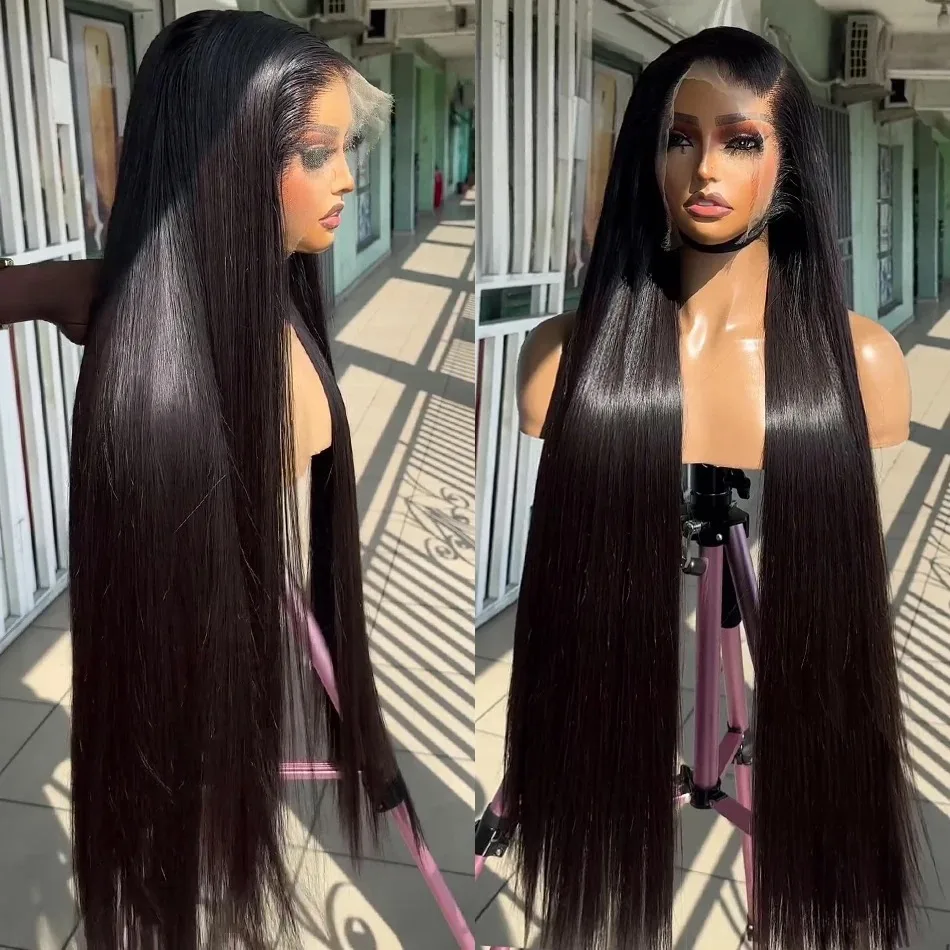 

Hd Lace Frontal Wig 13x6 Lace Front Wig Human Hair 30Inch Bone Straight Transparent Lace Human Hair Wigs HD Lace 5x5 Closure Wig