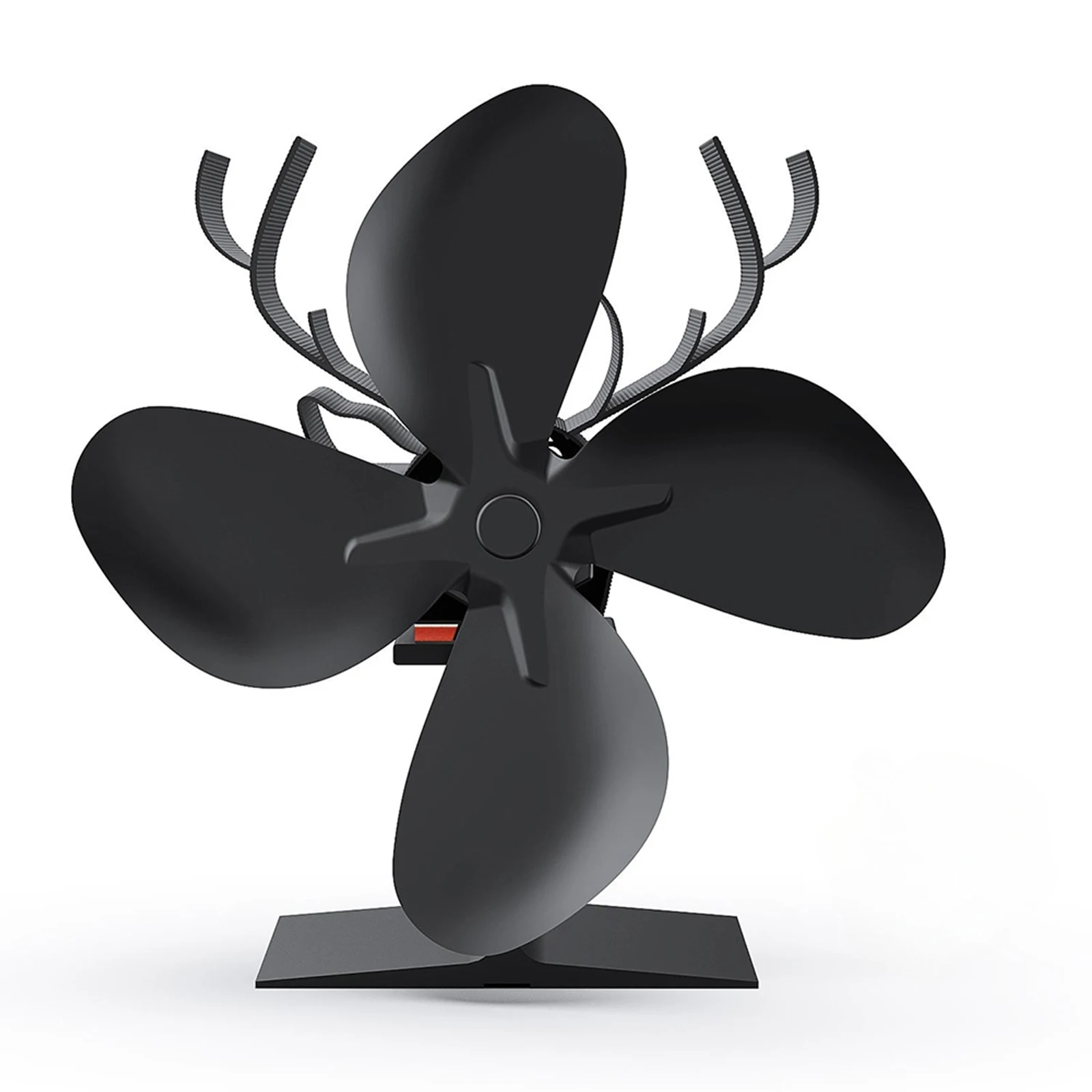 

4 Blade Heat Powered Stove Fan Log Wood Burner Eco Friendly Quiet Fireplace Fan Winter Warm Home Efficient Heat Distribution