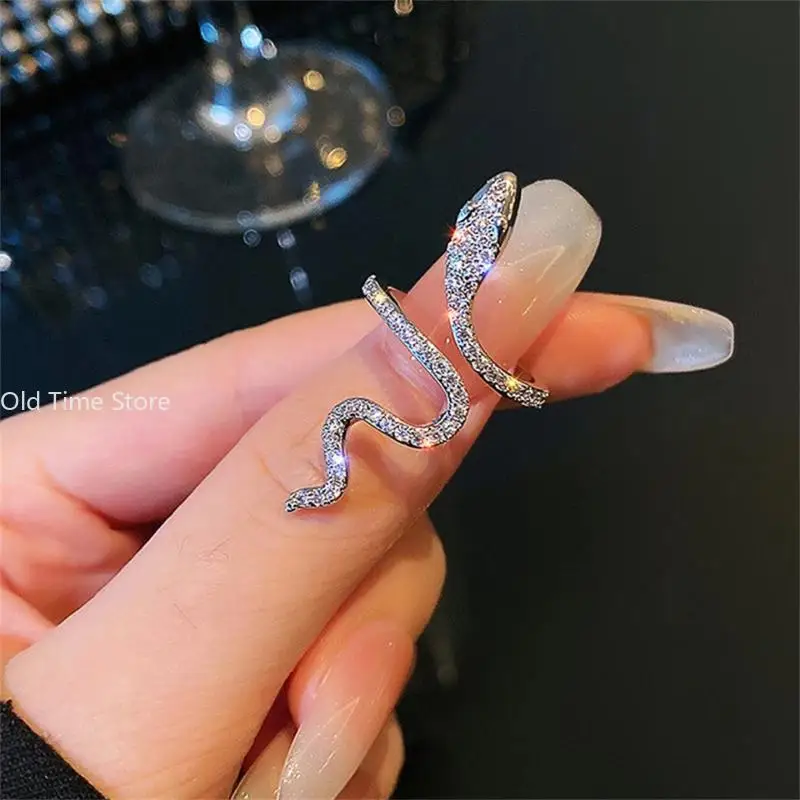 Snake Ring Micro Inlaid Zircon Wound Small Female Simplicity Minority Designer Fashion Index Finger Ring