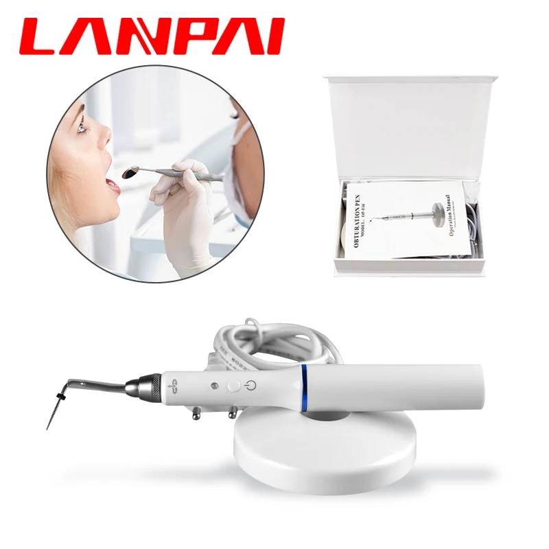 Lanpai Dental Gutta Percha Obturation System Endo Heated Pen With 2 Tips Hot Melt Filling Dentist Lab equipments