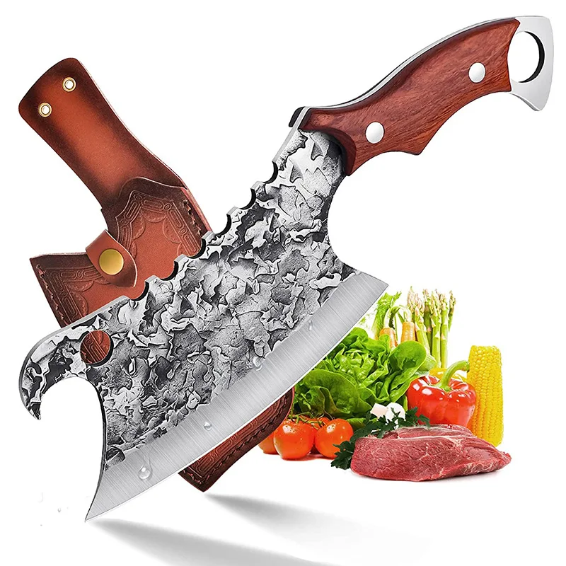 

Forged Chef Knife Meat Cleaver Chopping Knife Slicing Knife Meat Cleaver Kitchen Knife Sharp Cooking Knife Utility Knife