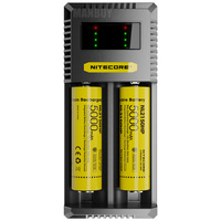 2023 Nitecore CI2 Dual-Slot USB-C Smart Charger for Li-ion Ni-Cd NiMH Batteries 18650 14500 CR123 16340 26500 18350 21700 AAA AA