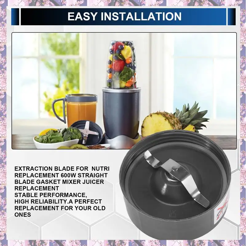 L73A 2025-Extraction Blade For Nutribullet Nutri Replacement 600W Straight Blade Gasket Mixer Juicer Replacement