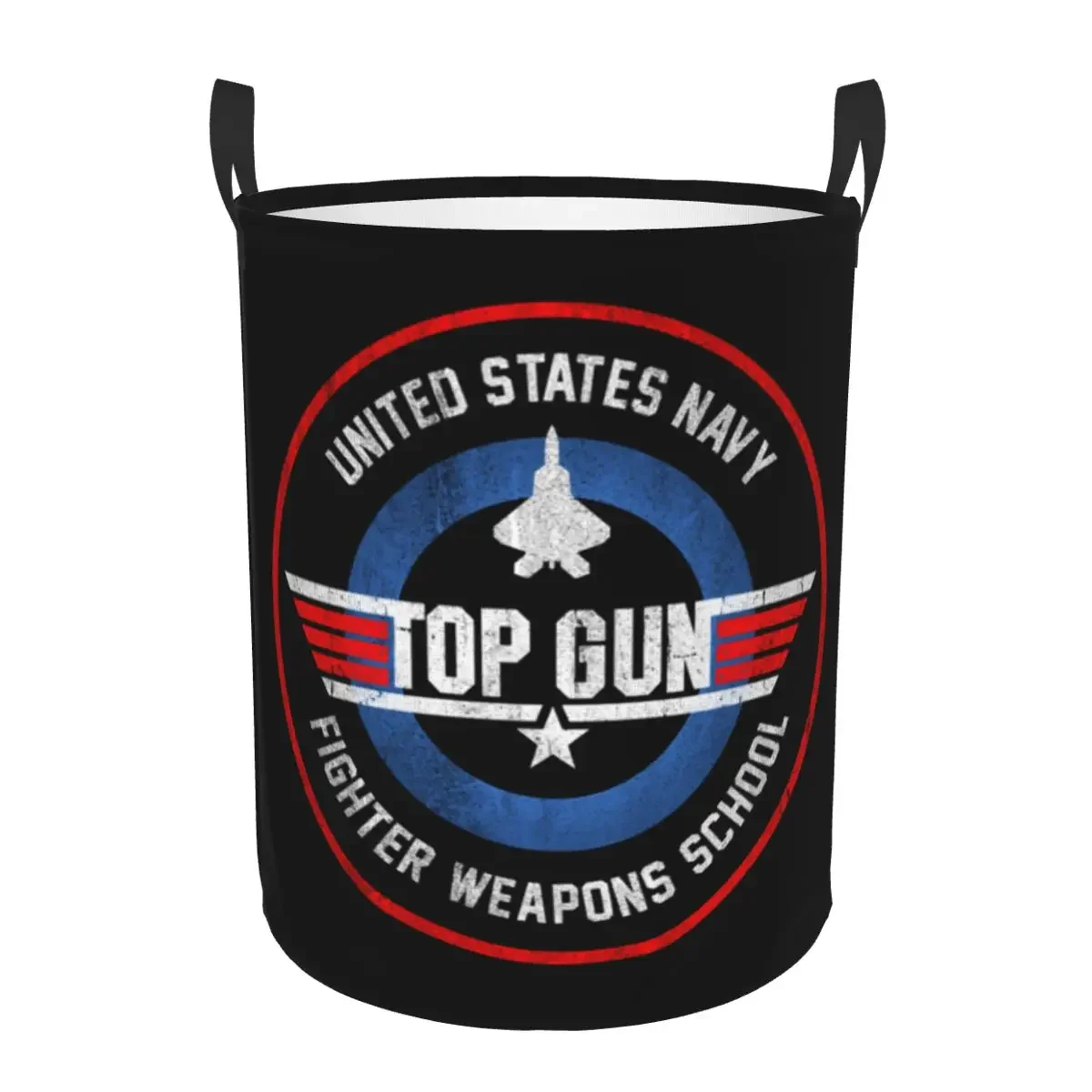 Top Gun Fighter Weapons Laundry Hamper Large Clothes Storage Basket Maverick Toys Bin Organizer for Boy Girl