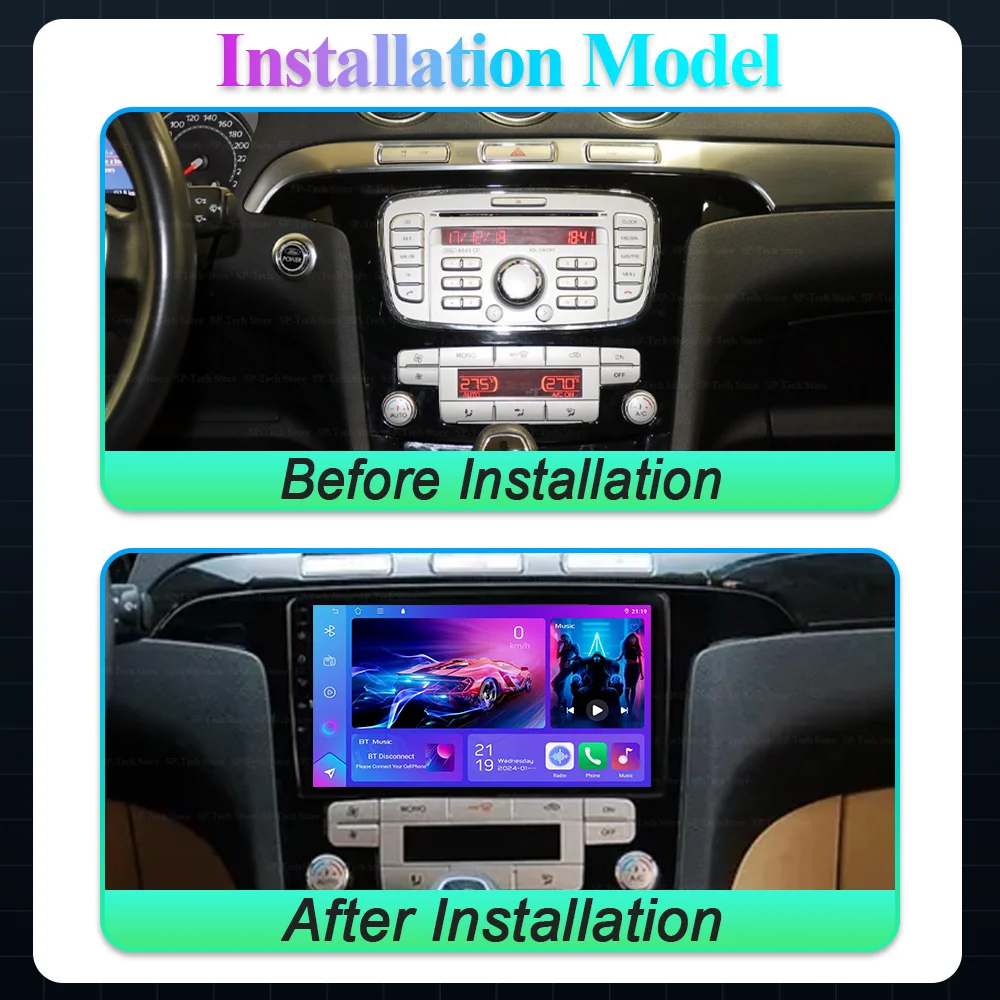 Android 16 For Ford S Max S-max 2007 2008 2009 2010 2011-2015 Car Radio Multimedia Video Player Gps navigation Touch Screen 5g