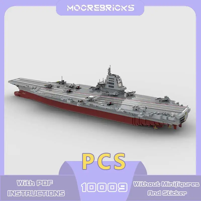 Battle Series Chinese Air Carrier Assembly Building Blocks Navy Fleet Weapon Model Desktop Display Toy Kids Collection Bricks